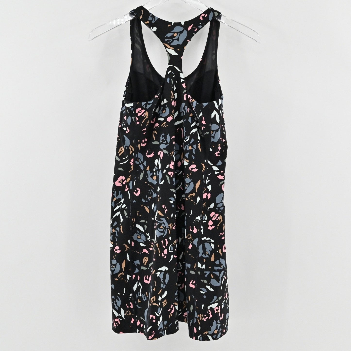 Sweaty Betty Power Workout Dress Size 4/6 Black Floral Sleeveless Racerback Gym