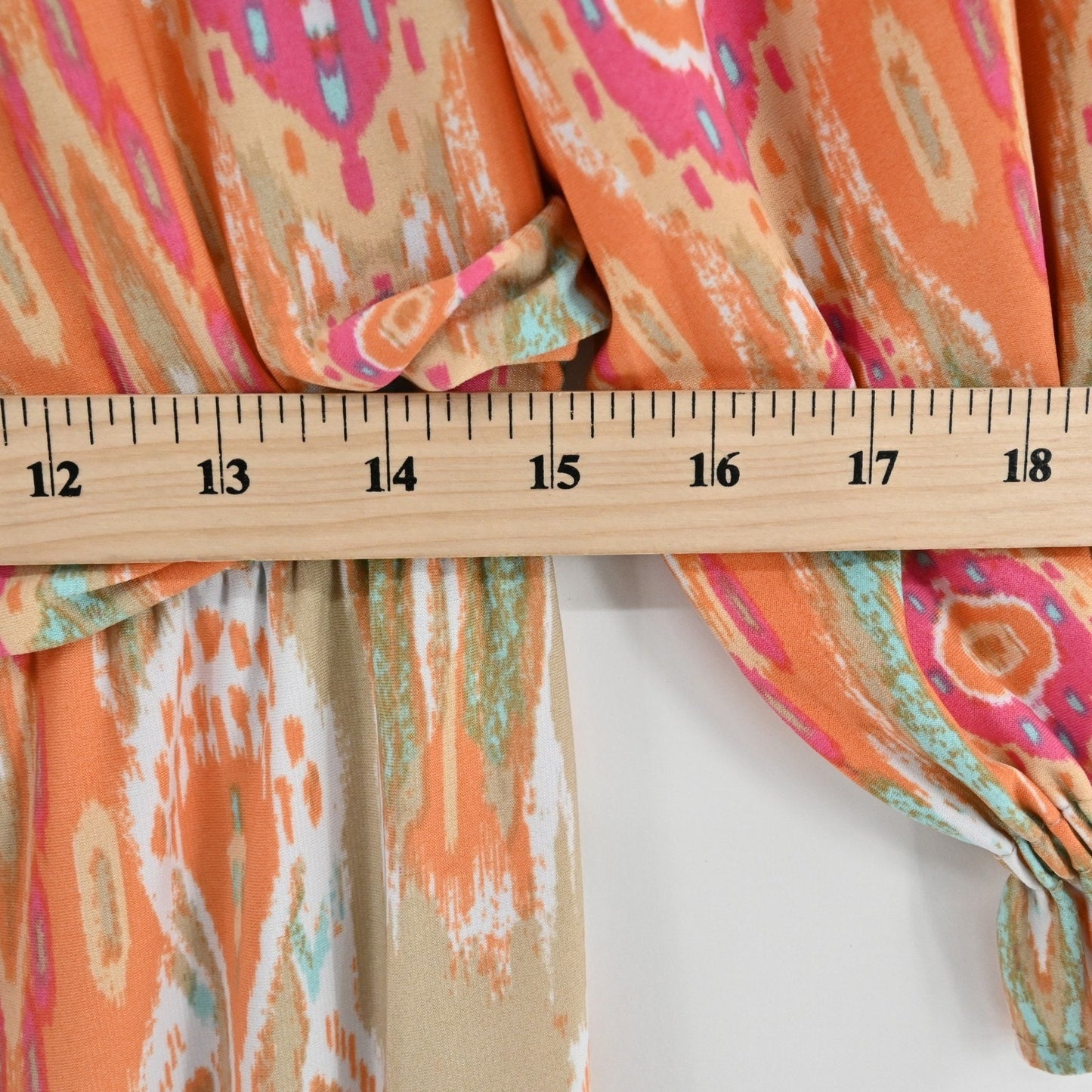 Boston Proper Blouson Dress Size 6 Colorful Ikat Off The Shoulder Boho Vibrant