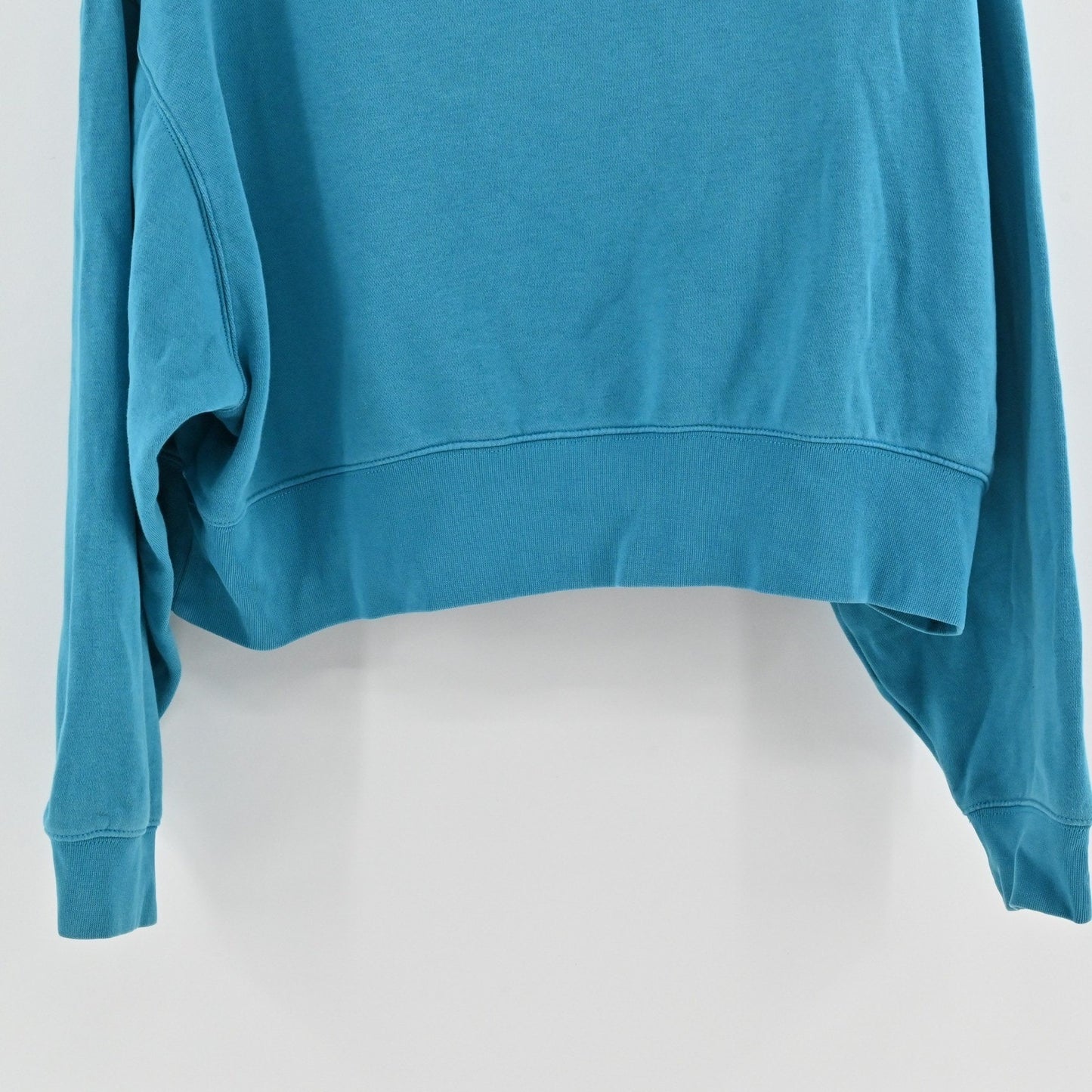 Nike Womens Phoenix Fleece Crewneck Sweatshirt Size XS Blue Cropped Athleisure