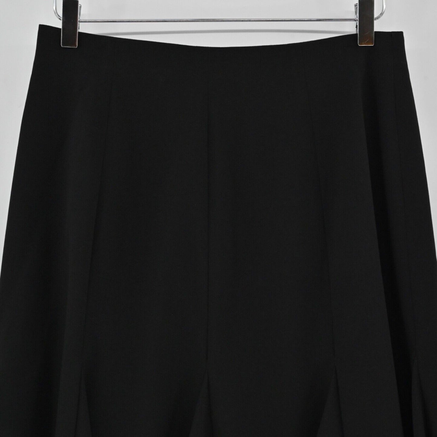INC Skirt Womens Size 8 Black Mid Rise Knee Length Pleated Godet Trumpet Career