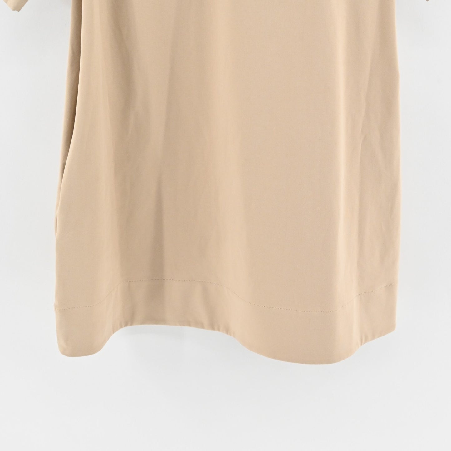 COS Khaki Shirt Dress Size S Open Collar Oversized Shift Casual Neutral Preppy