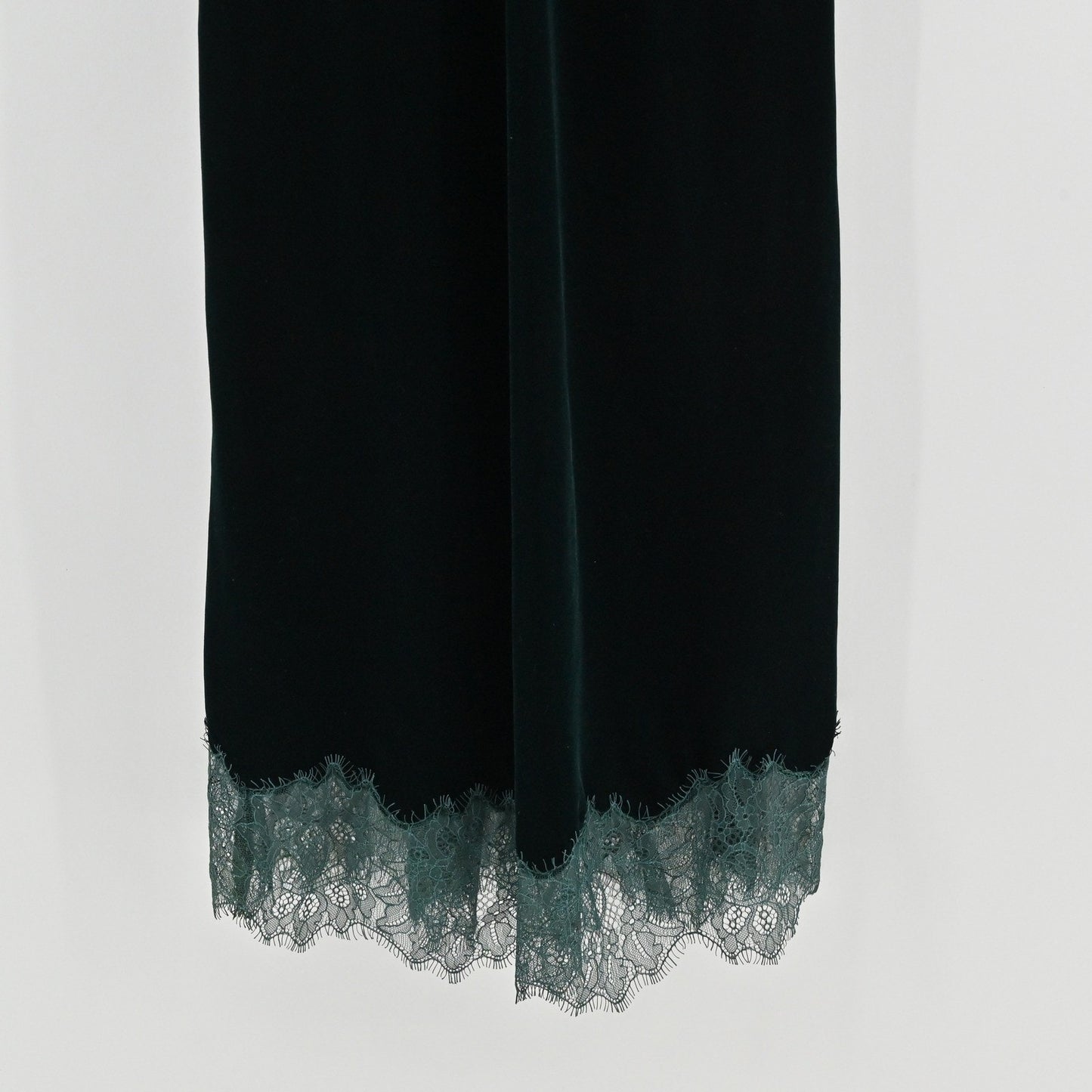 Zara Velvet Lace Midi Slip Dress Size XS Green Romantic Fairy Sleeveless Elegant