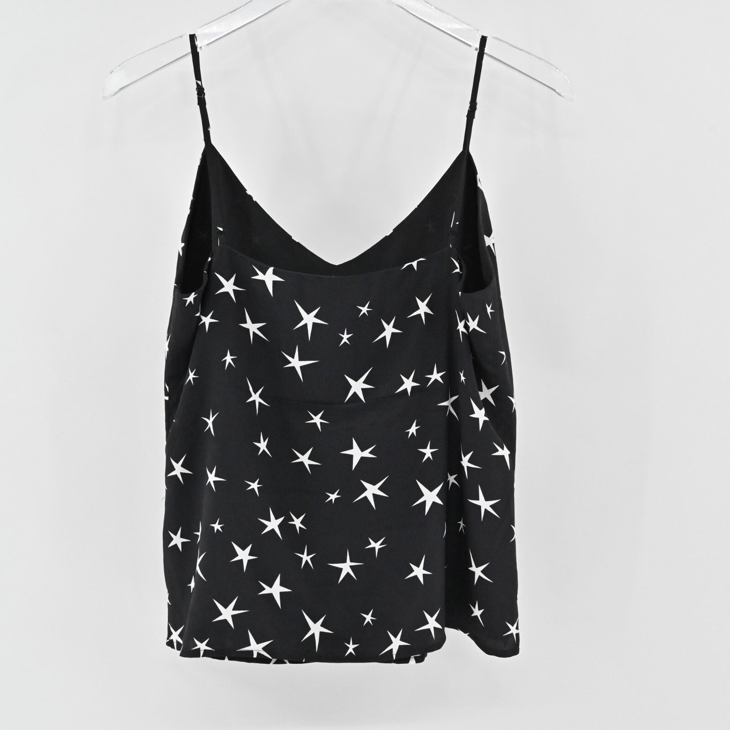 L'AGENCE Womens Silk Jane Top Size S Star Print Sleeveless Camisole Tank VNeck