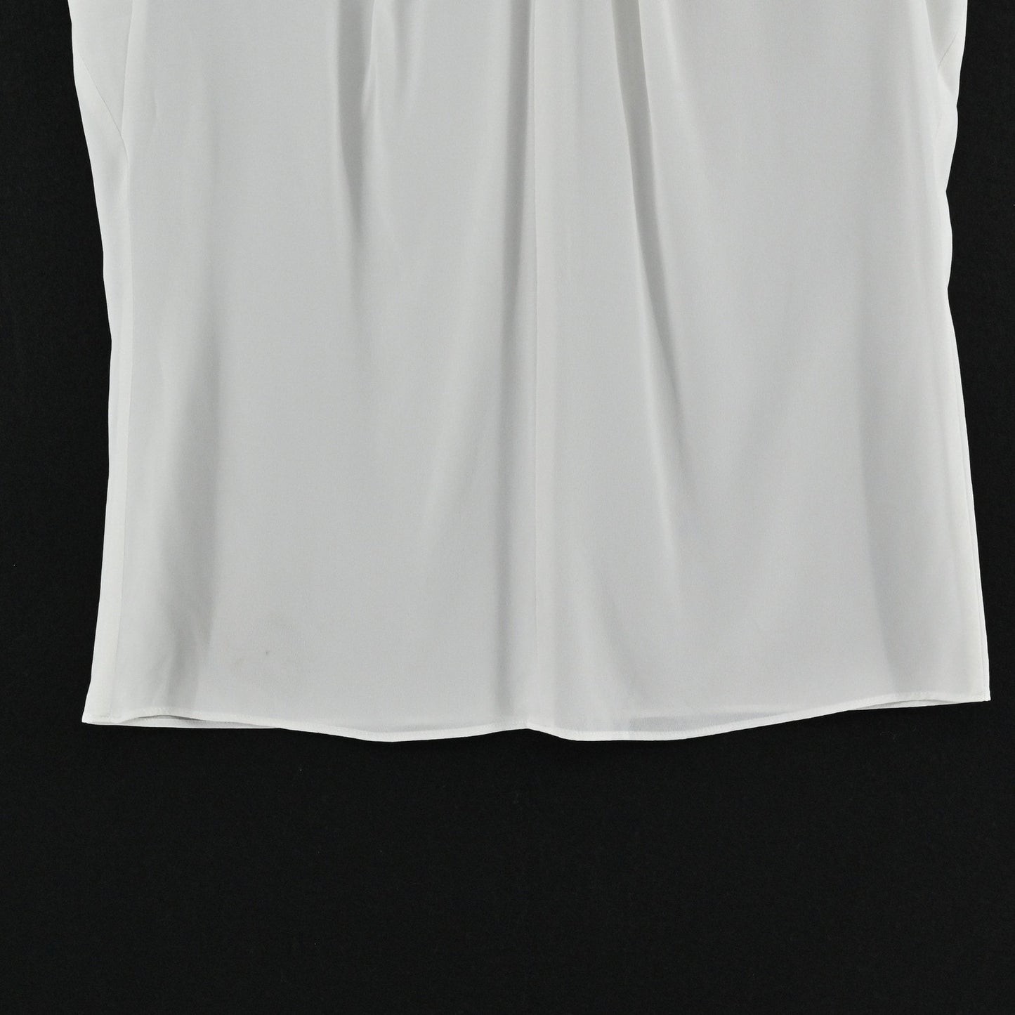 Escada Womens Pleated White Top Size 34 Quiet Luxury Sleeveless Blouse Elegant