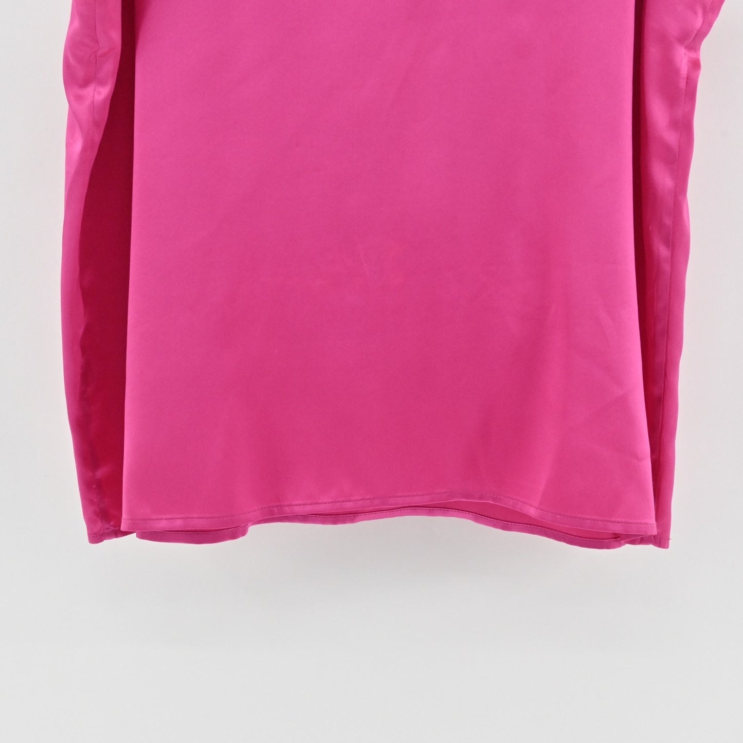 Vintage Oleg Cassini Womens Pink Silk Tank Top Size 12 Satin Scoop Neck Blouse