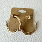 Gold twisted spiral hoop earrings