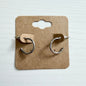 Silver thin small hoop earrings