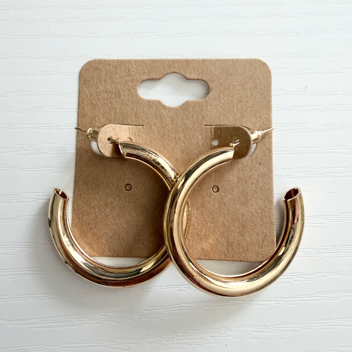 Gold hoop earrings