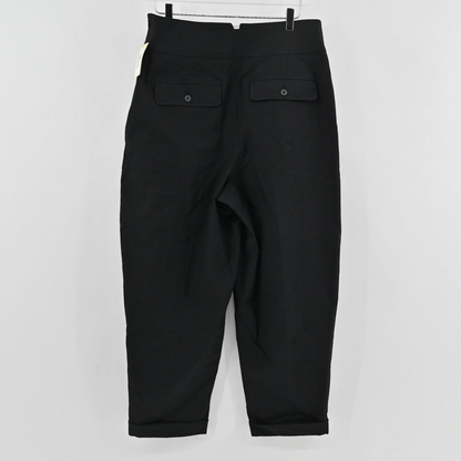 Lynn's Closet Boutique Tanya Taylor black high-waisted sailor pants with back flap pockets and cuffed hems