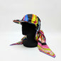 Lynn's Closet Boutique Emilio Pucci silk twill hat with vibrant multicolored geometric print and long tie-back scarf