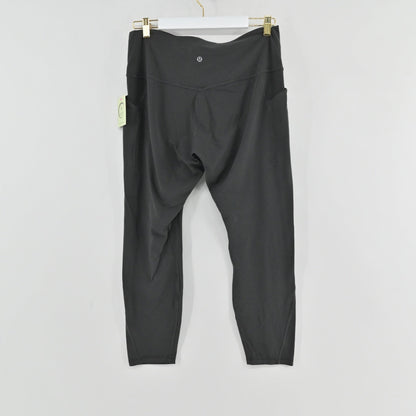 Lynn's Closet Boutique gray Lululemon Align high-rise leggings with side pockets hanging on a white hanger