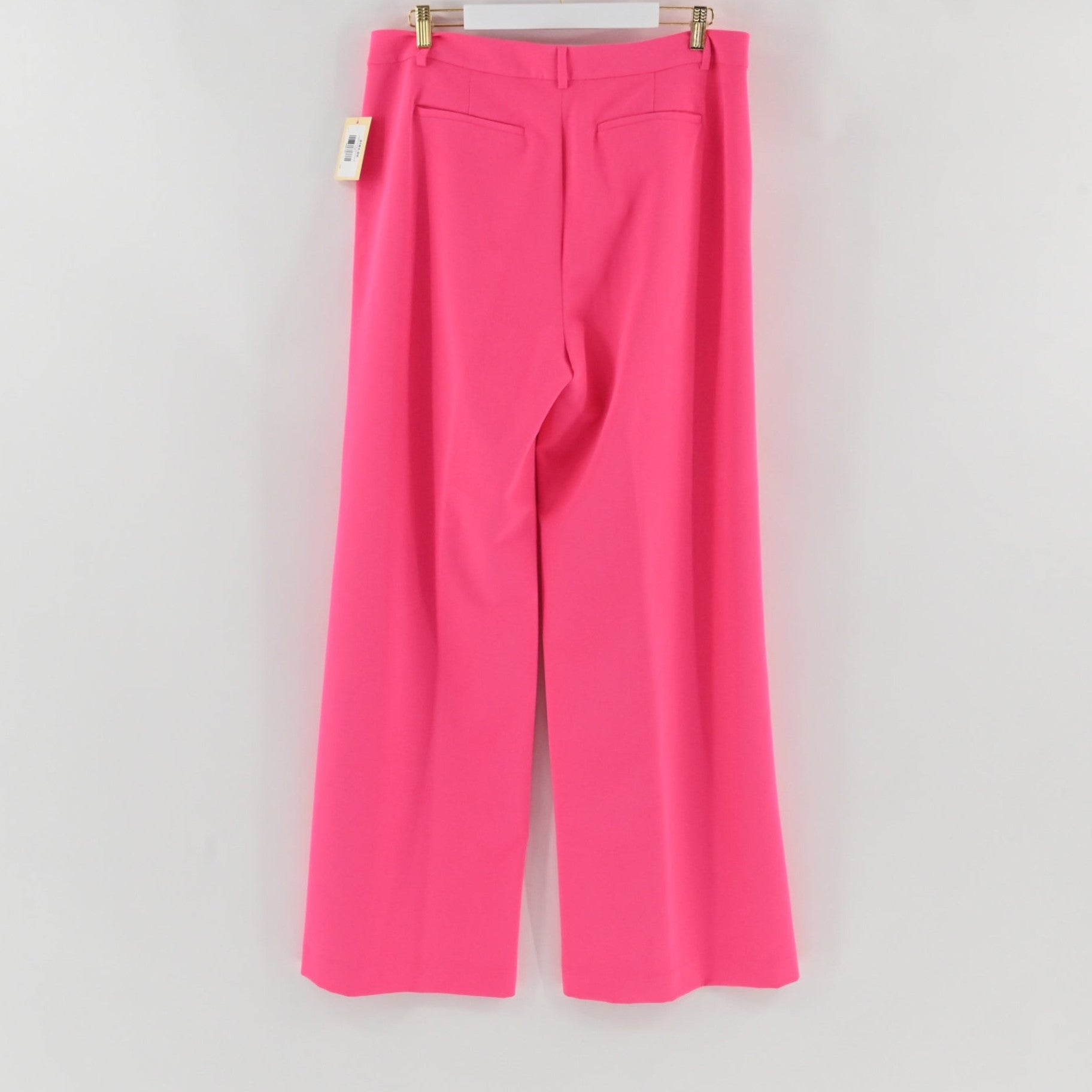 Lynn's Closet Boutique L'AGENCE Pilar wide-leg trousers in hot pink with rear welt pockets and high-rise fit.