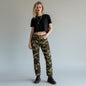 Lynn's Closet Boutique Hugo Boss camo print denim jeans, size 10, with brown, green, and black camouflage pattern.