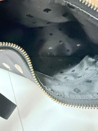 Lynn's Closet Boutique Kate Spade Chelsea nylon crossbody bag interior showing black signature logo lining and zipper
