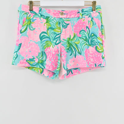 Lynn's Closet Boutique Lilly Pulitzer Callahan shorts in Ibiza Pineapple Shake print with pink and turquoise pattern
