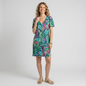 Lynn's Closet Boutique Lilly Pulitzer Aleece T-Shirt dress with tropical botanical print in green, pink, and blue