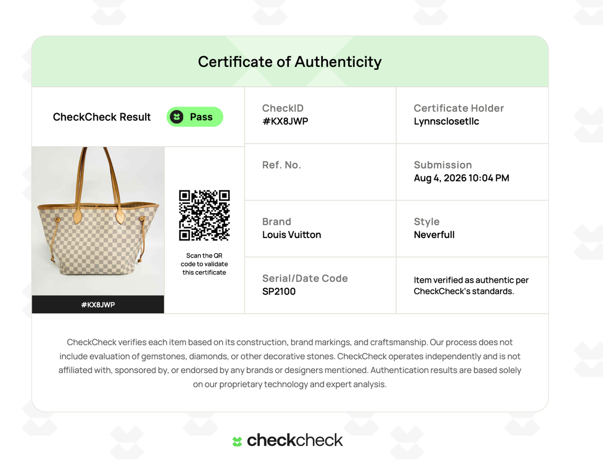 Lynn's Closet Boutique Louis Vuitton Neverfull MM Damier Azur tote bag with certificate of authenticity