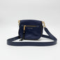 Lynn's Closet Boutique Marc Jacobs Trooper navy nylon crossbody bag with gold-tone hardware and adjustable strap.