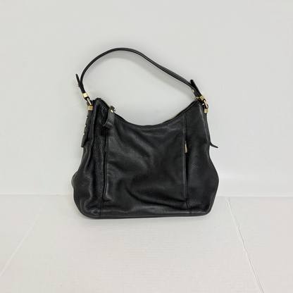 Lynn's Closet Boutique Michael Kors black pebbled leather slouchy tote bag with gold-tone hardware and shoulder strap
