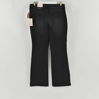 Lynn's Closet Boutique NYDJ Ava flare jeans in charcoal grey denim with back pockets and original store tags