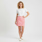Lynn's Closet Boutique pink and orange bike print skirt with pockets, size 0