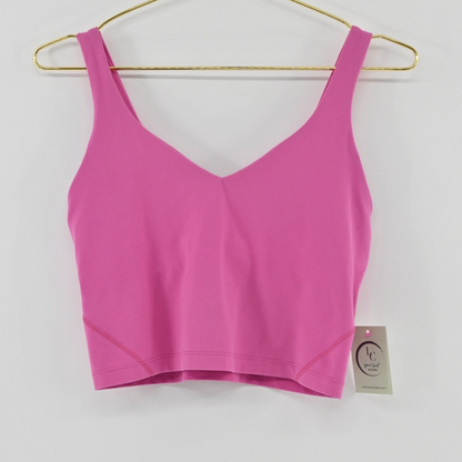 Lynn's Closet Boutique pink Lululemon Align tank top with V-neckline and cropped silhouette in buttery-soft Nulu fabric