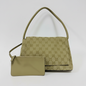 Vintage Gucci GG Canvas Flap Shoulder Bag With Pouch