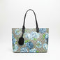 Lynn's Closet Boutique Gucci GG Supreme reversible tote featuring a blue floral print on beige monogram canvas