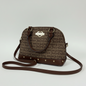Lynn's Closet Boutique Juicy Couture chestnut and chino dome satchel with gold heart logo and detachable strap