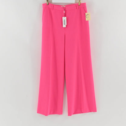 Lynn's Closet Boutique L'AGENCE hot pink wide-leg Pilar pants with high-rise waist and functional pockets.