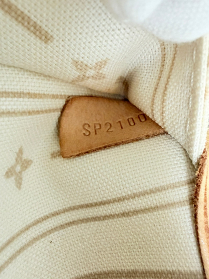 Lynn's Closet Boutique Louis Vuitton Neverfull MM date code stamp SP2100 on interior leather tab