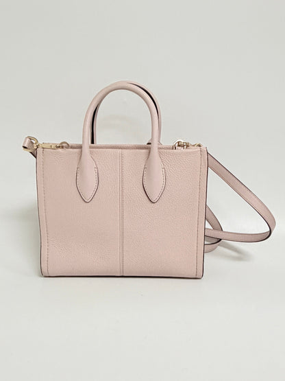 Lynn's Closet Boutique Michael Kors Mirella small blush pink pebbled leather tote bag with gold-tone hardware