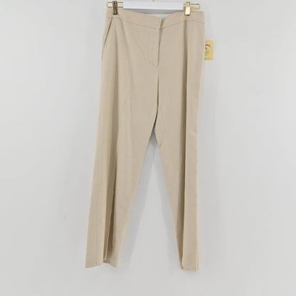 Lynn's Closet Boutique vintage Valentino Roma ivory straight-leg trousers with a classic waistband and side pockets.