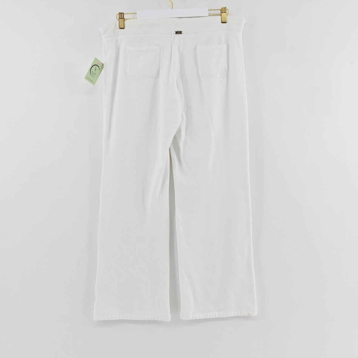 Lynn's Closet Boutique white textured wide-leg pants by Lilly Pulitzer featuring back pockets and an elastic waistband.