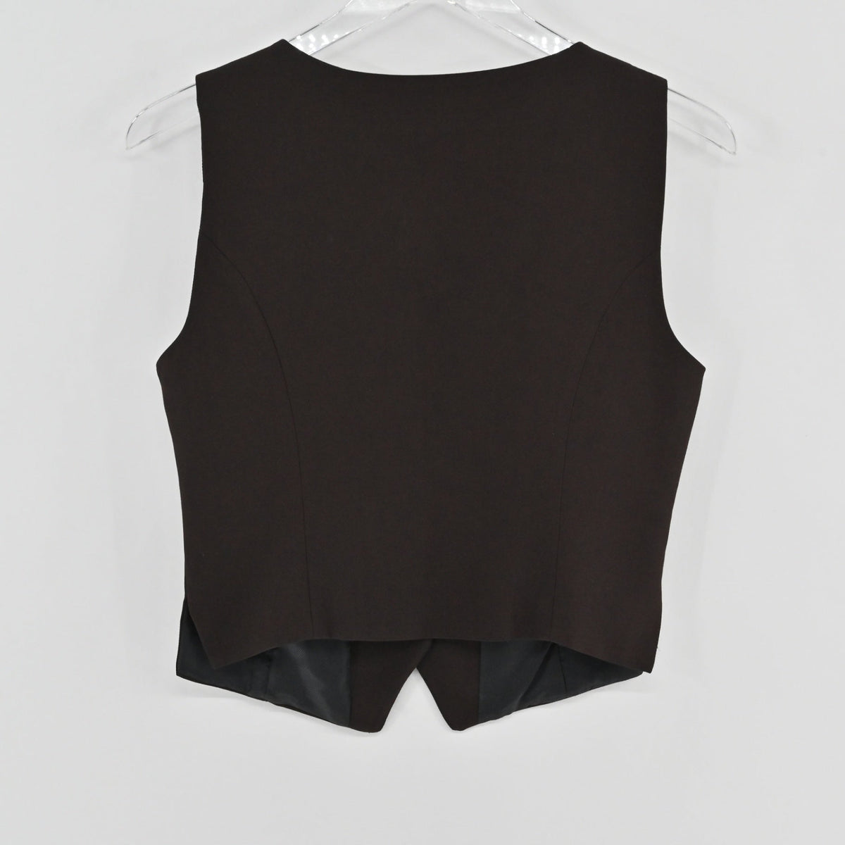 Lynn's Closet Boutique Zara brown sleeveless vest with a tailored silhouette and fully lined interior