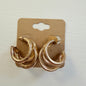Gold chunky hoop earrings