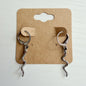 Silver snake dangle earrings