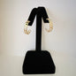 Gold Chain Link Hoop Alloy Earrings Steel Posts