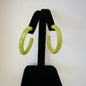 Green Resin Hoop Alloy Earrings Steel Posts
